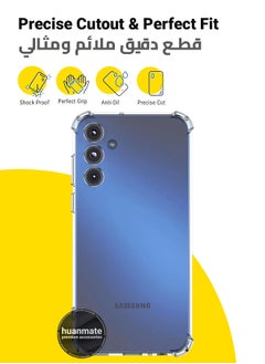huanmate Samsung Galaxy A35 Shock Proof Case Cover - Ultra Clear, Durable & Accurate Cut-outs - Scratch, Dust & Smudge Protection - Clear Silicon Back Cover for Samsung Galaxy A35  - Image 2