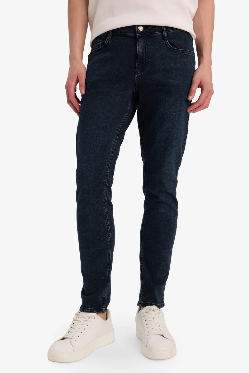 Defacto  Carlo Skinny Fit Regular Waist Extra Slim Leg Jeans for Men | Best Price UAE