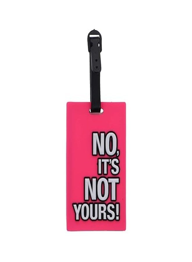 Bhavya Optic Luggage Tag, No Its Not Yours Design, Pink, Set of 2, - Image 2