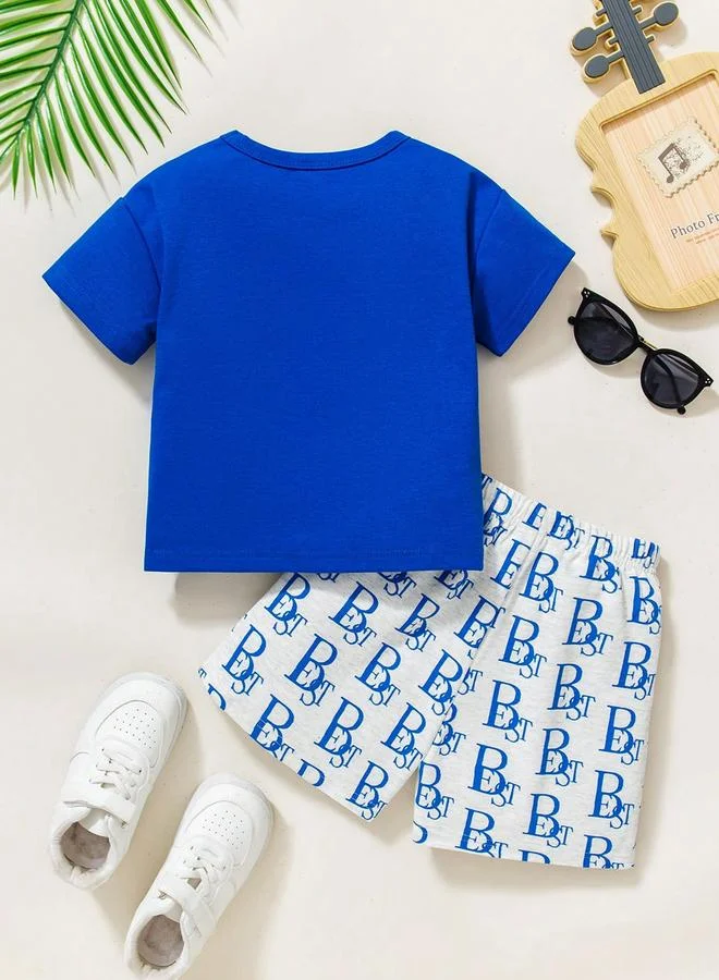 Take Two Boys Graphic Print Short Sleeve T-Shirt and Shorts Set