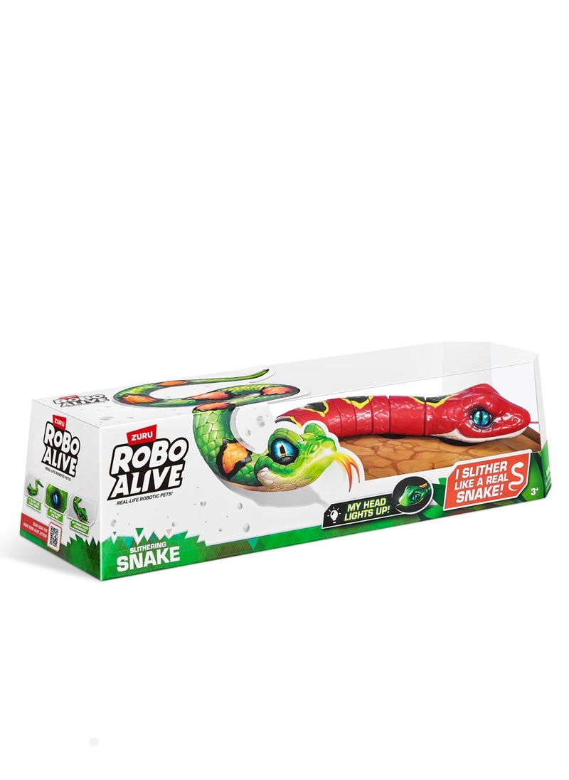 ROBO ALIVE - ZURU ROBO ALIVE Robotic Pet Slithering SNAKE for Ages 3+ (Red) - Image 1