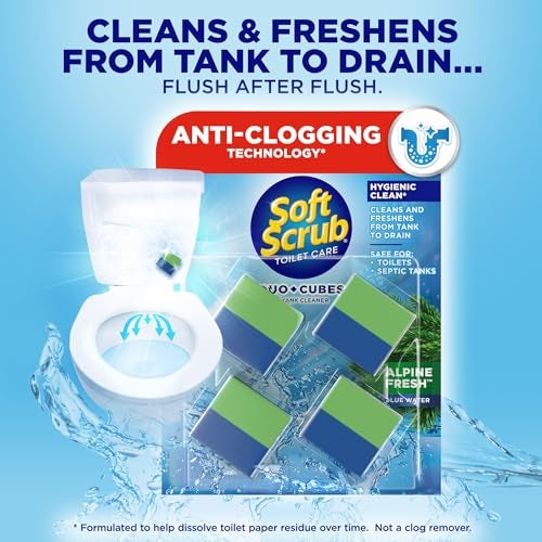 Soft Scrub in-Tank Toilet Cleaner Duo-Cubes, Alpine Fresh, 4Count - Image 2
