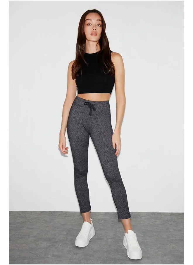 GRIMELANGE Grimelange Judy Women's Slim Fit Elastic Waist Basic Anthracite Leggings