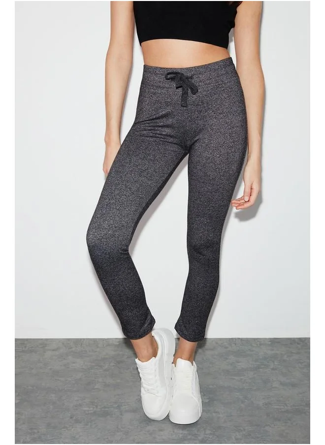 GRIMELANGE Grimelange Judy Women's Slim Fit Elastic Waist Basic Anthracite Leggings