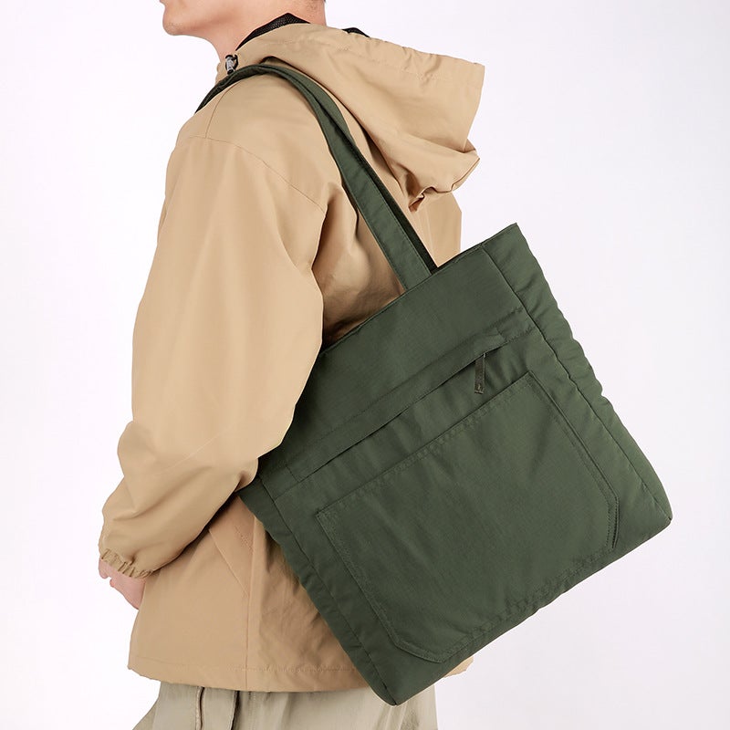 Large Capacity Nylon Tote Bag for Women, 2025 Fashion Solid Color Shoulder Bag - Image 3