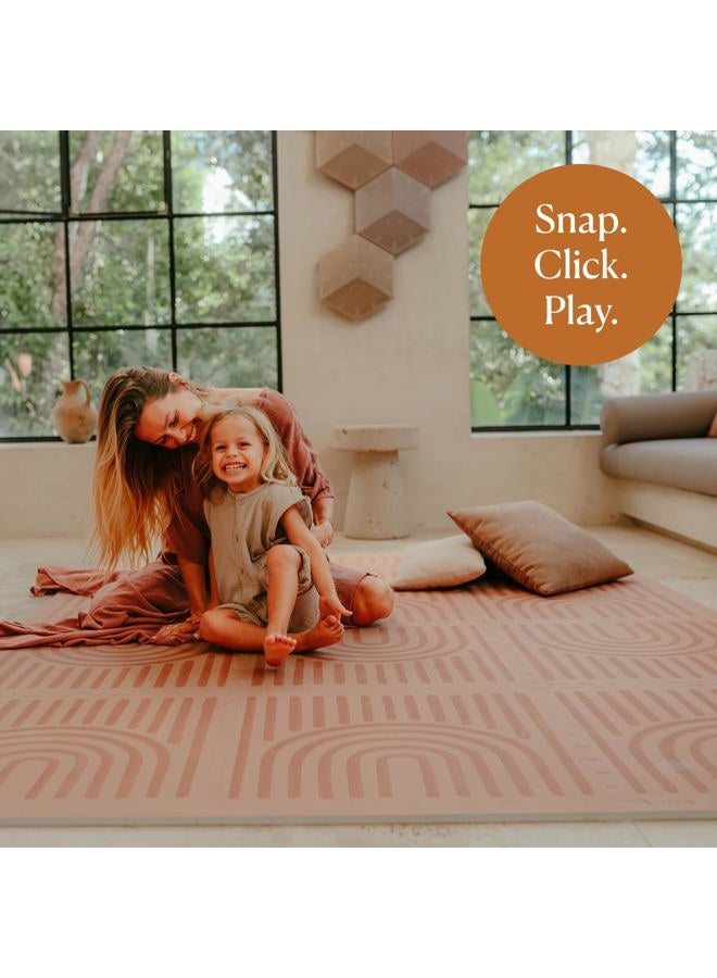 toddlekind Playmat - Premium Foam Playmat, 4 x 6 feet Premium Quality Foam Play Mat for Babies/Toddlers, Stylish, Non-Toxic, Odorless, Linear-Camel (Rustic Tan) - Image 5
