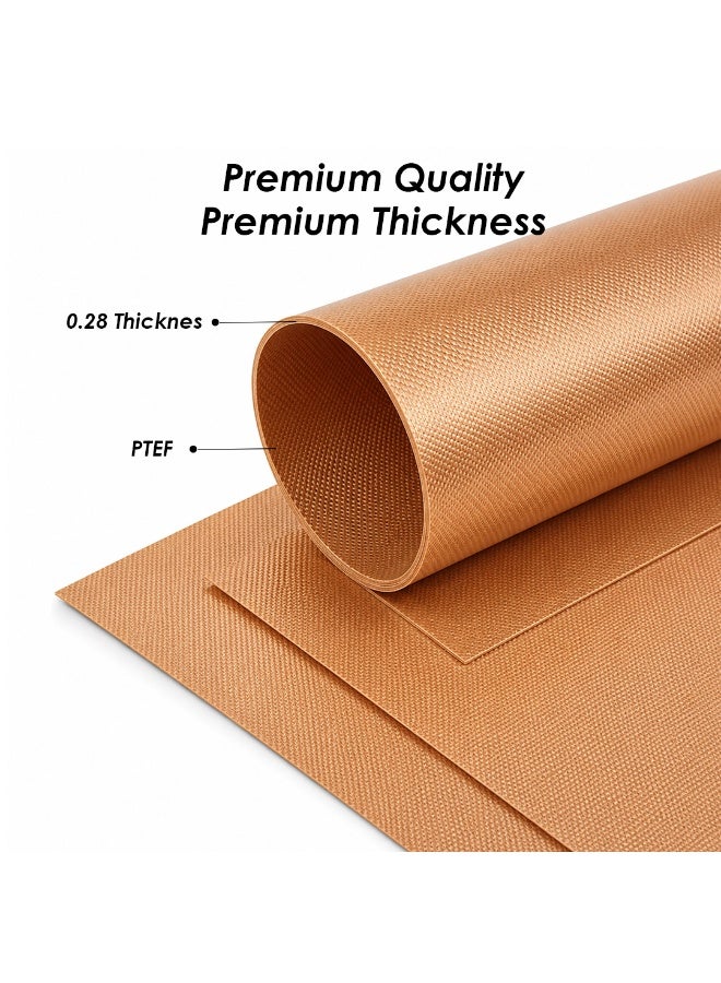 VLA Oven Liners for Bottom, 2 Pack Large Thick Heavy Duty 100% Non-stick Reusable Teflon Mat, 25"x17" Baking Mat for Electric, Gas, Toaster Ovens, Grills (Copper) - Image 3