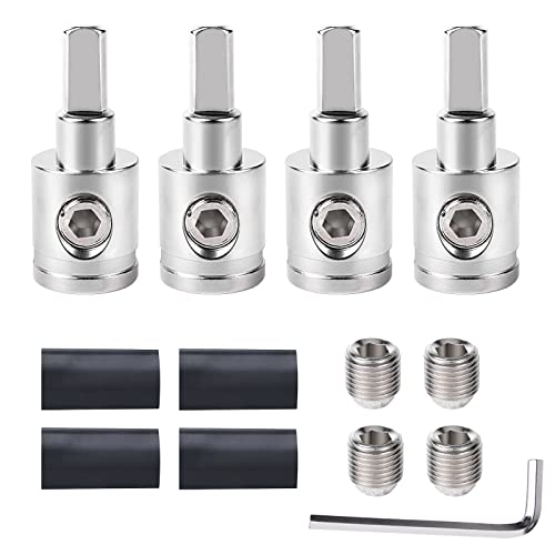 Tottist 4PCS Heavy-Duty Car Stereo Audio Wire Reducer - 0 Gauge to 4 Gauge for Amp Input, AWG Pin Power & Ground Connection - Image 1