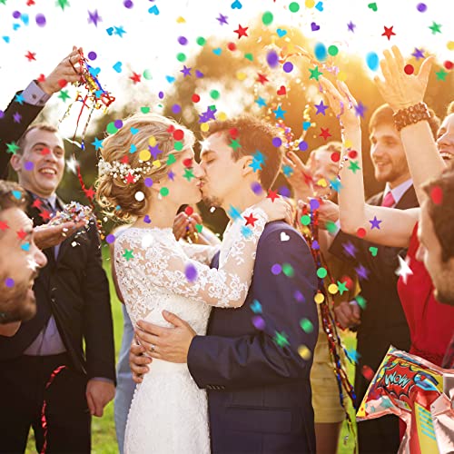 Hungdao 30 Pcs Fireworks Guns Handheld Confetti Poppers Wedding Birthday Graduation Baby Shower Anniversary Multicolor Inflatable Fireworks Gun Confetti Shooter for Party Supplies - Image 4