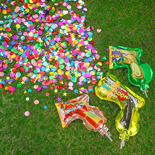 Hungdao 30 Pcs Fireworks Guns Handheld Confetti Poppers Wedding Birthday Graduation Baby Shower Anniversary Multicolor Inflatable Fireworks Gun Confetti Shooter for Party Supplies - Image 5