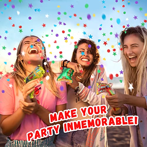 Hungdao 30 Pcs Fireworks Guns Handheld Confetti Poppers Wedding Birthday Graduation Baby Shower Anniversary Multicolor Inflatable Fireworks Gun Confetti Shooter for Party Supplies - Image 3