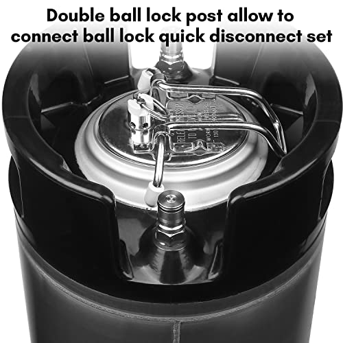 TMCRAFT New 2.5 Gallon Ball Lock Keg, Stainless Steel Beer Keg with Dual Rubber Handle for Home Brew - Image 4