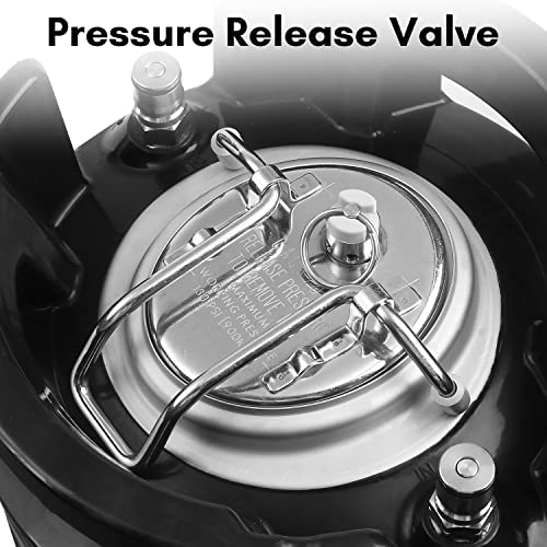TMCRAFT New 2.5 Gallon Ball Lock Keg, Stainless Steel Beer Keg with Dual Rubber Handle for Home Brew - Image 5