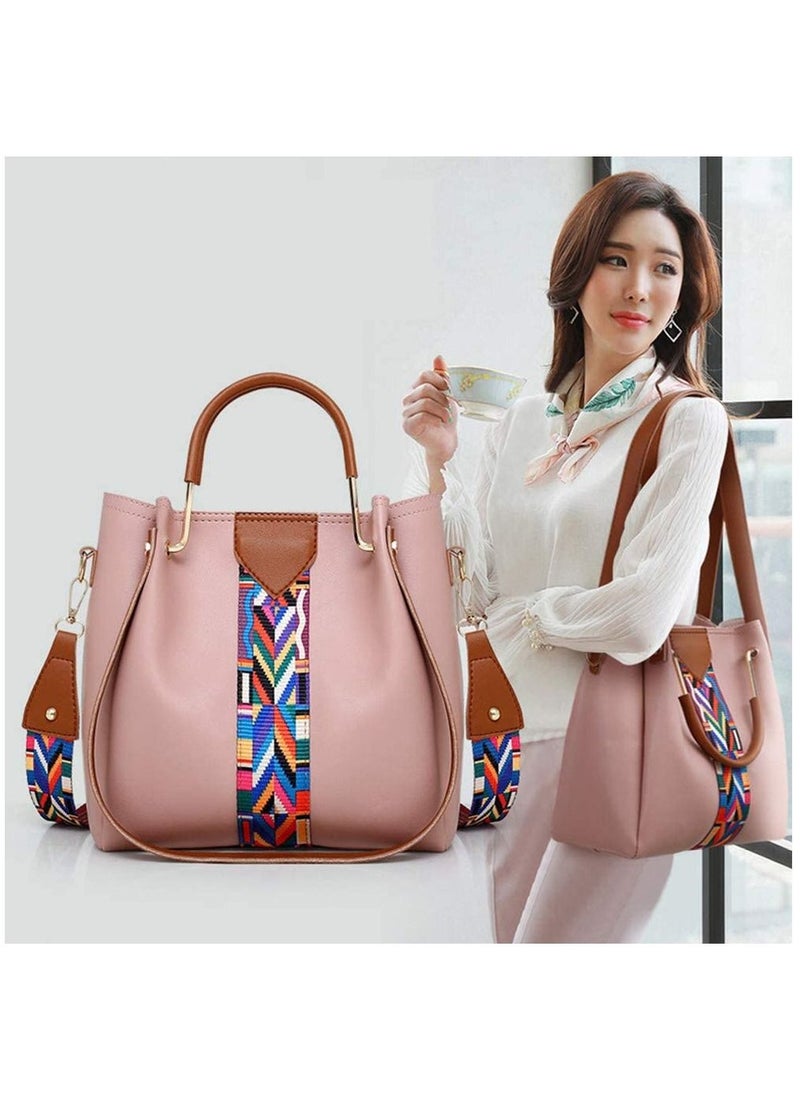 URbazaar - 4 Pack Women Handbag Set, Soft PU Leather Top Handle Bags Set, Tote Bag, Shoulder Bags Crossbody Bag Wallet Purse - Image 1