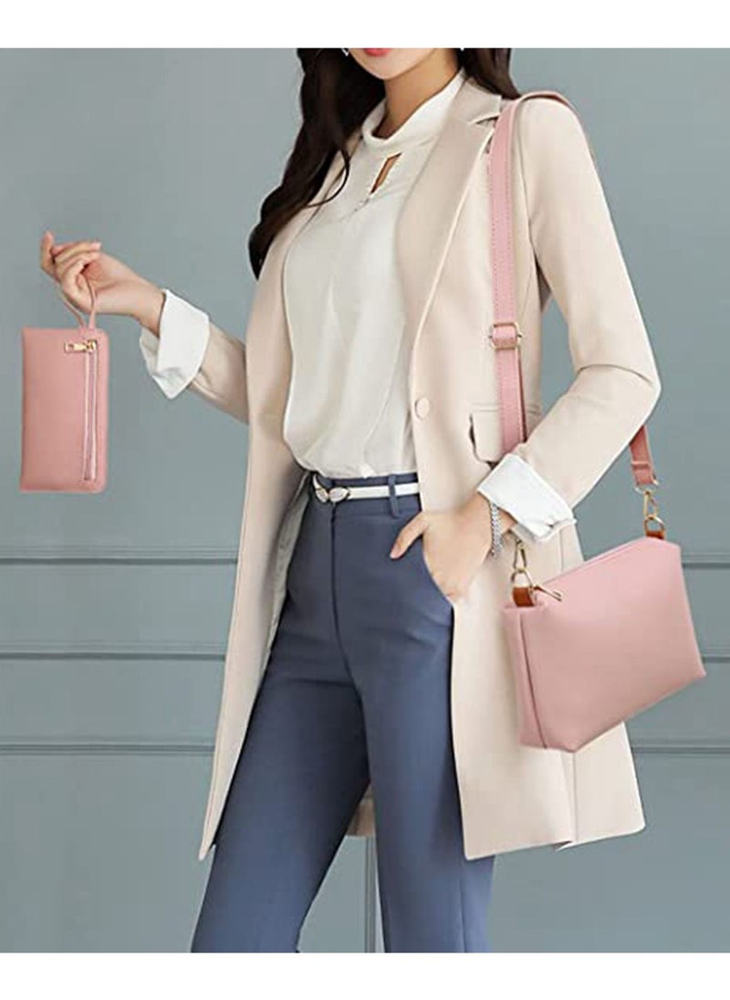 URbazaar - 4 Pack Women Handbag Set, Soft PU Leather Top Handle Bags Set, Tote Bag, Shoulder Bags Crossbody Bag Wallet Purse - Image 1