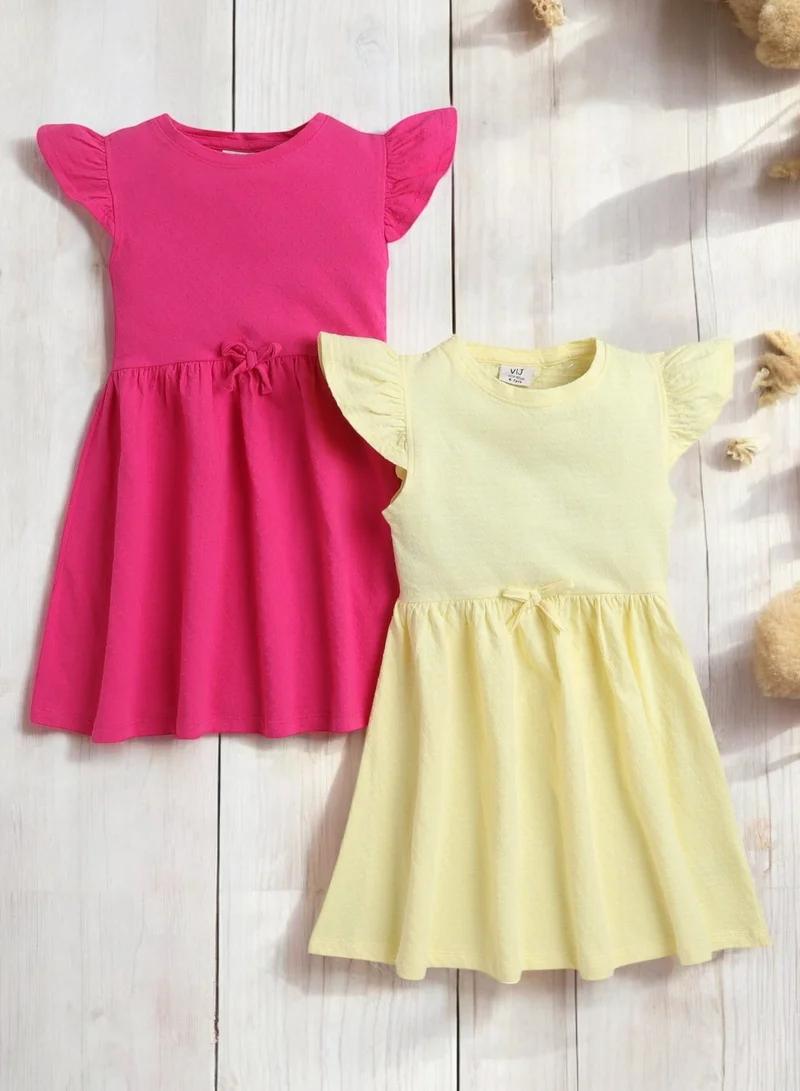 Victor And Jane Pack Of 2 Ruffle Sleeve Dress for Women | Best Price UAE