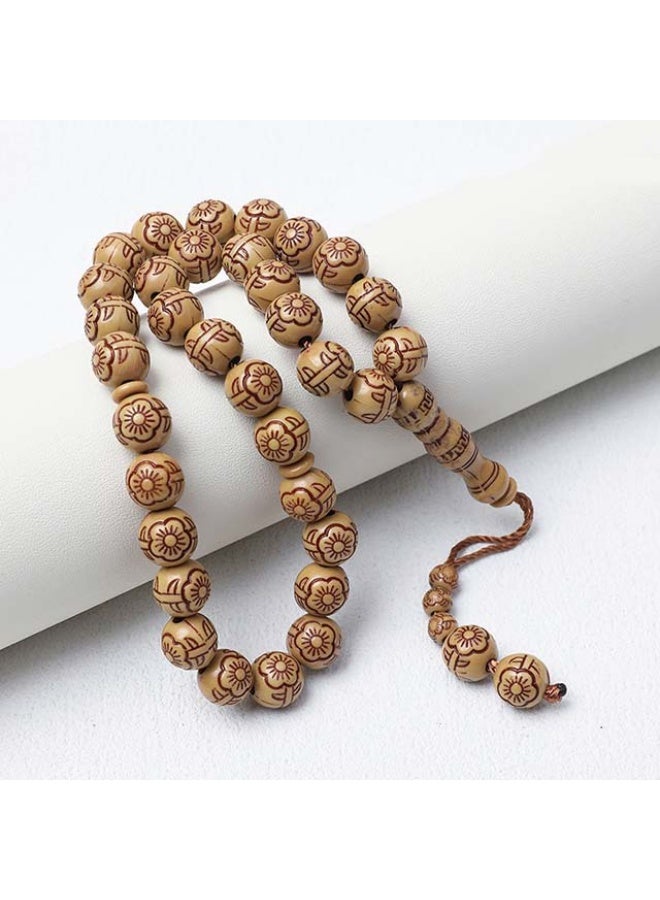 NIBEMINENT 33 Muslim Prayer Beads Clay Yellow/12mm