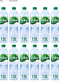 Volvic Volvic Natural Water, Mineral Drinking Water, Sustainably Sourced Water Bottle, Case Of 12 X 1.5L Volvic Bottles  - Image 2