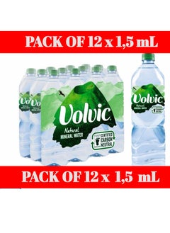 Volvic Volvic Natural Water, Mineral Drinking Water, Sustainably Sourced Water Bottle, Case Of 12 X 1.5L Volvic Bottles  - Image 1