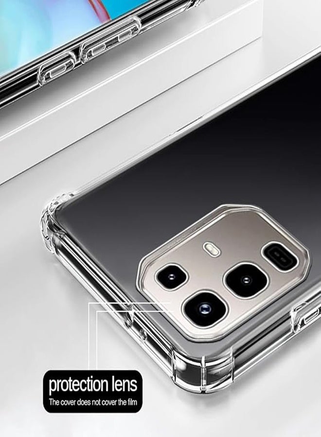 عام حافظة شفافة متوافقة مع إنفينيكس نوت 50 برو بلس 5 جرام سليم فت تي بي يو غطاء خلفي شفاف ناعم مع 4 ركن وسادة هوائية مضادة للصدمات وحماية عدسة الكاميرا - Image 3