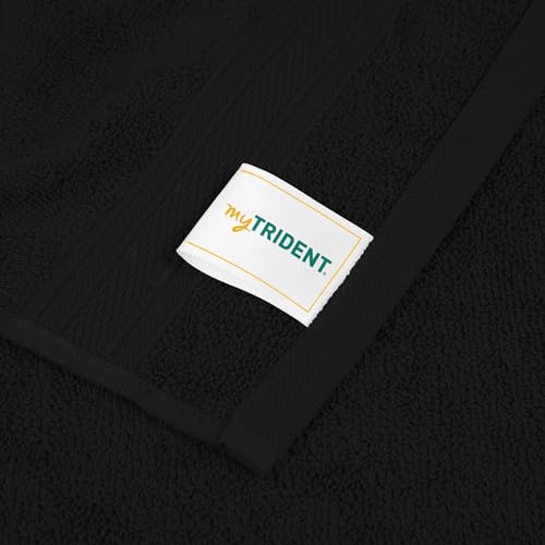Trident Soft Comfort Air Rich 100% Cotton Towel for Face, 500 GSM Highly Absorbent Towels for Men/Women, 6Pc Face Towel Set (30.5 cm X 30.5 cm), Black - Image 4