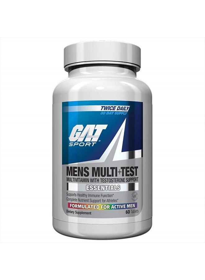 GAT SPORT Men's Multi + Test, Premium Multivitamin Tablets (60 Count) - Image 1