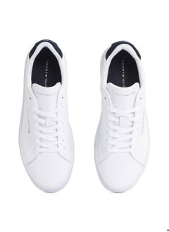 TOMMY HILFIGER Men's Th Court Sneakers - Leather, White  - Image 4