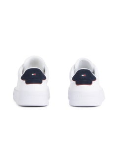 TOMMY HILFIGER Men's Th Court Sneakers - Leather, White  - Image 3