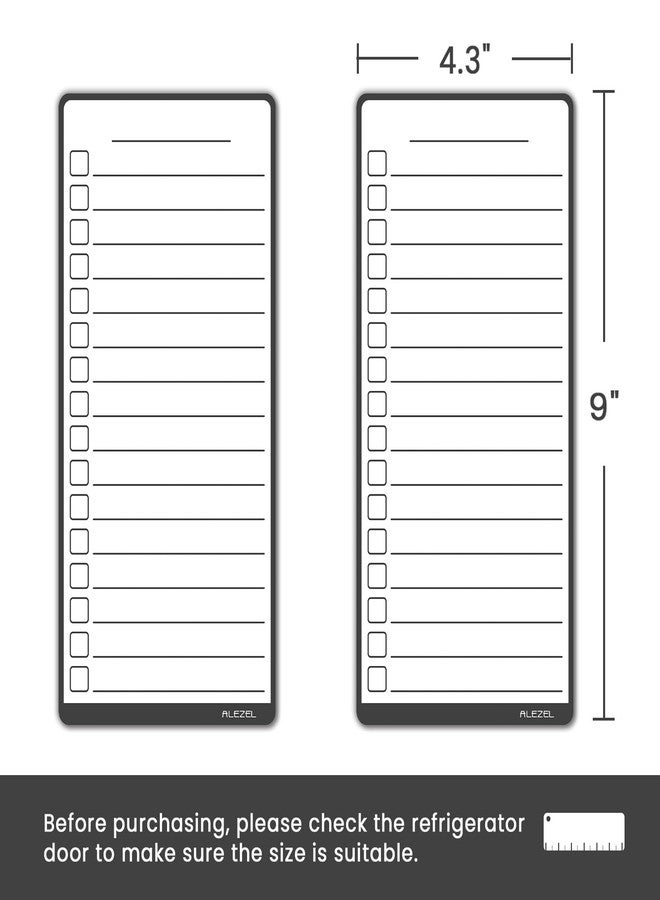 ALEZEL Magnetic to Do List White Board for Fridge, Multifunctional Dry Erase List Board for Refrigerator - Set of 4 Magnetic Grocery List Whiteboards, 4 Markers + Eraser - Image 3