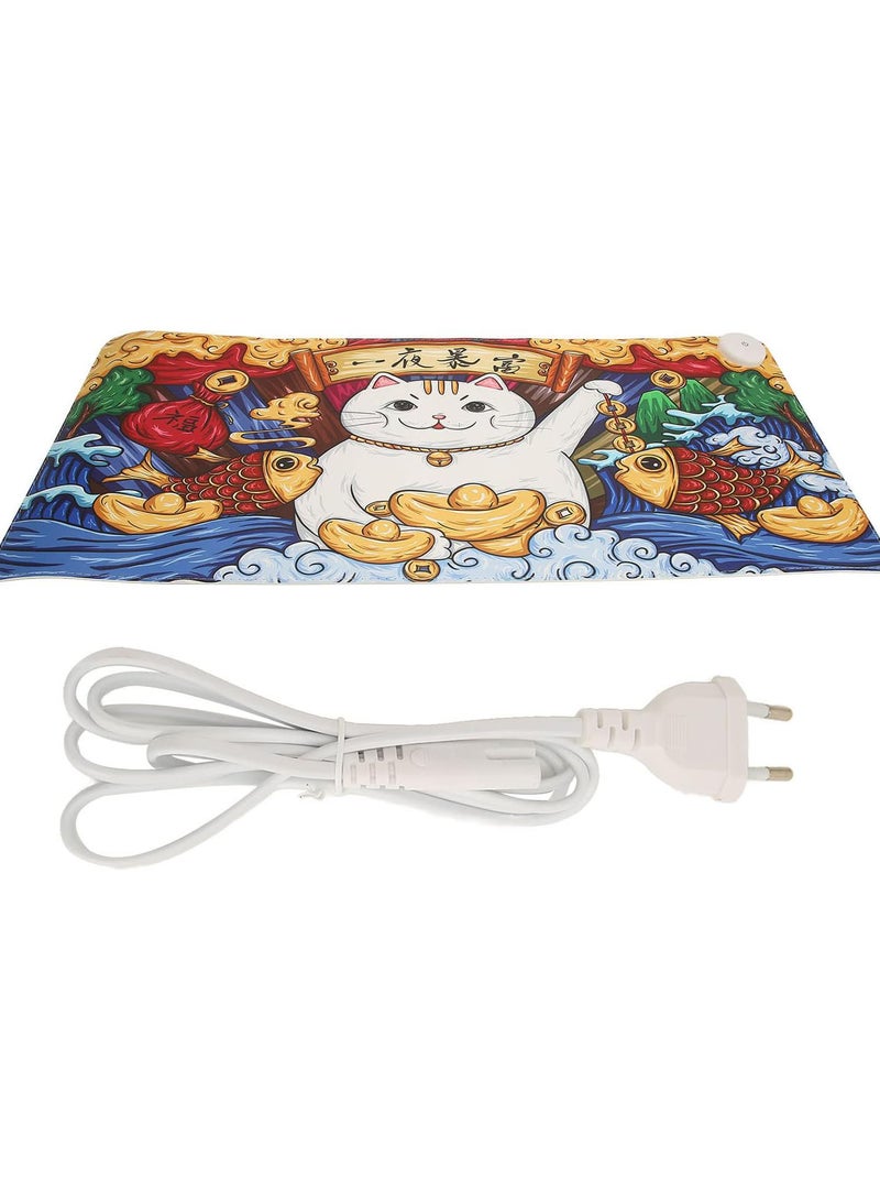 GGOOT Warm Desk Pad, Heated Mouse Pad Large, Waterproof Office Desk Electric Heating Pad, Foot Warmer Pad For Kids Teens Adult, Gaming Mouse Mat Desk Protector - Image 2