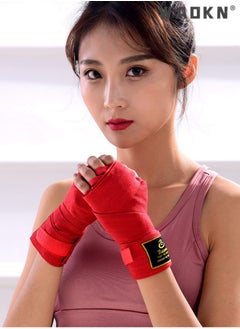 WAOKN Sports Boxing Hand Wraps for Men and Women - Cotton Hand Wrap Gloves for MMA and Boxing, 3 Meter Long and Breathable Hand Wraps with，Knuckle & Wrist Support for Kickboxing, Muay Thai, Fitness  - Image 1