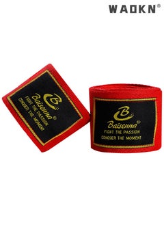 WAOKN Sports Boxing Hand Wraps for Men and Women - Cotton Hand Wrap Gloves for MMA and Boxing, 3 Meter Long and Breathable Hand Wraps with，Knuckle & Wrist Support for Kickboxing, Muay Thai, Fitness  - Image 4