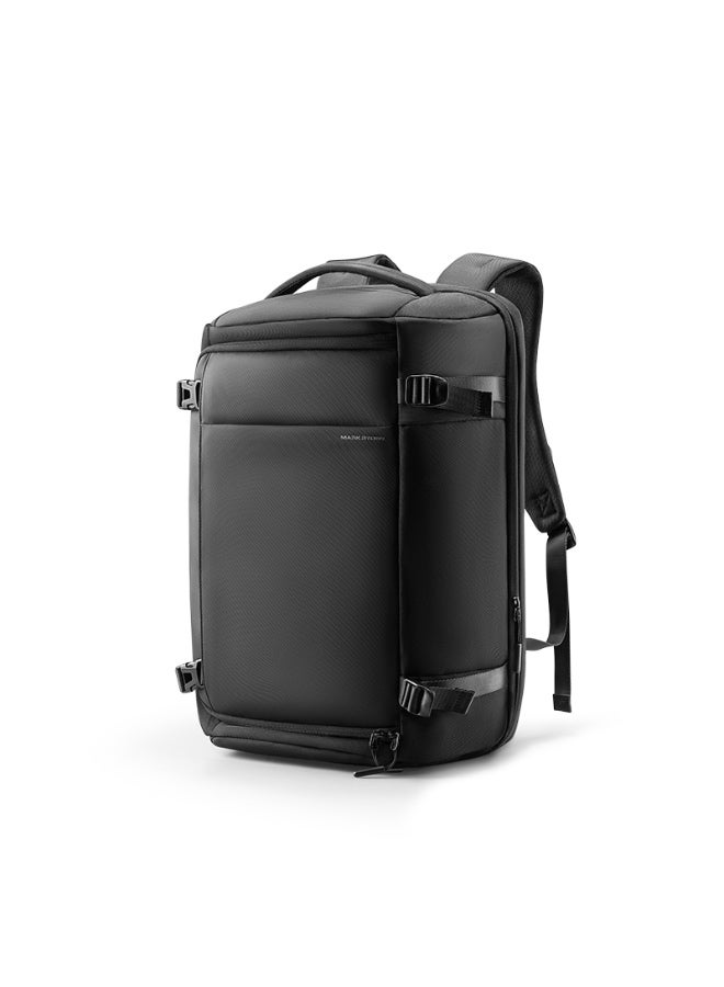 Mark Ryden MR8288 Travel Backpack 38L, Wide-Opening Design, Waterproof Oxford Fabric, Laptop & iPad Pockets, RFID Anti-Theft Strap, Side Access Zipper, Breathable Back Support, Stretch Side Pockets – Black - Image 1