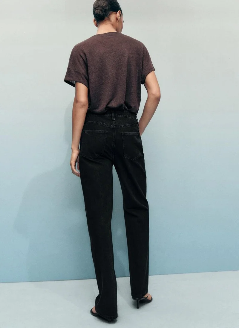 MANGO Matilda high-rise straight jeans