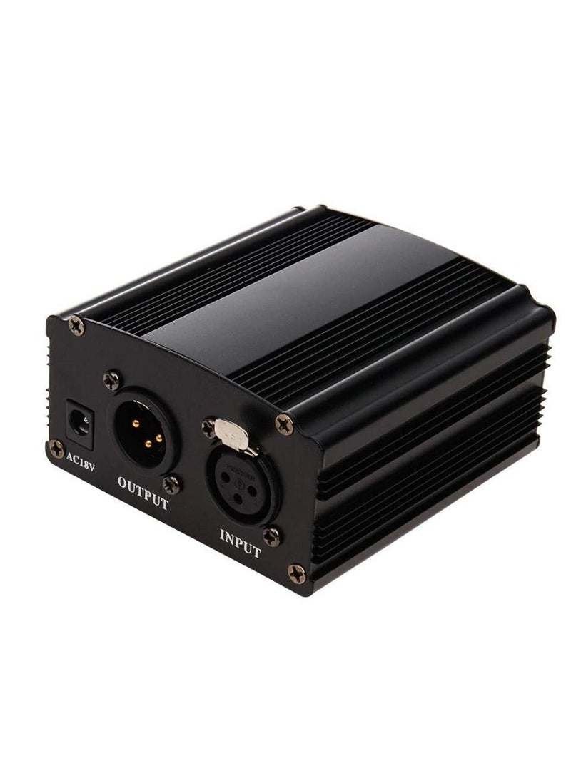 1-channel 48V phantom power supply with adapter for any condenser microphone music recording equipment - Image 2