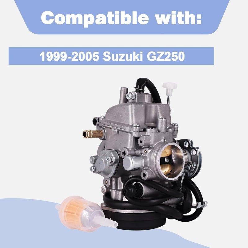 CULMKARI كربوراتير CULMKARI مع مجموعة فلتر الوقود لسوزوكي GZ250 (1999-2015) - قطعة بديلة 13200-13F30 - Image 2