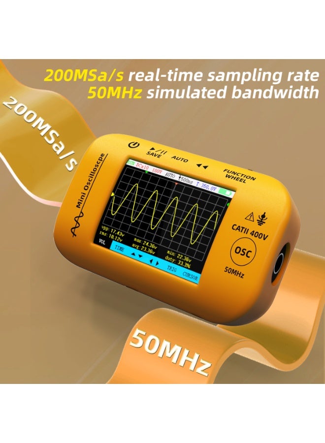 BSIDE OT4 Mini Digital Handheld Oscilloscope 50MHz Bandwidth 200MSa/s Sample Rate Smart Tester for experiments - Image 3