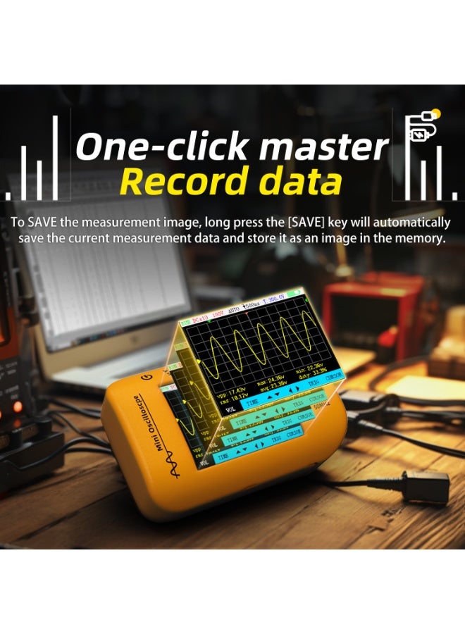 BSIDE OT4 Mini Digital Handheld Oscilloscope 50MHz Bandwidth 200MSa/s Sample Rate Smart Tester for experiments - Image 4