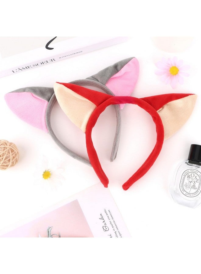 AMCAMI Fox Ears Headband 2 PCS Christmas Animal Ears Headband Fox Ears Festival Theme Party Headbands - Image 5