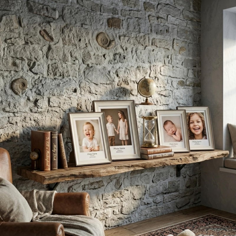 20x25 Wood Frame Brown, Rustic Natural Wooden 25x20in Poster Picture Frame, Distressed 20 x 25inch Woodgrain Gallery Photo Frame with HD Plexiglass, Horizontal Vertical Wall Mounting Display 1pcs - Image 2