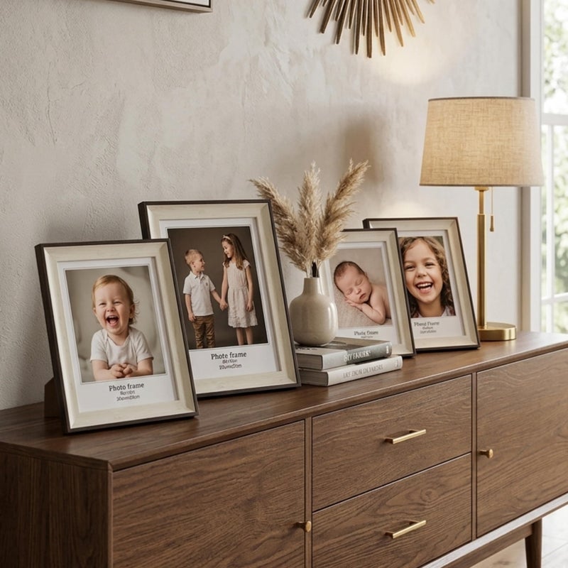 20x25 Wood Frame Brown, Rustic Natural Wooden 25x20in Poster Picture Frame, Distressed 20 x 25inch Woodgrain Gallery Photo Frame with HD Plexiglass, Horizontal Vertical Wall Mounting Display 1pcs - Image 4