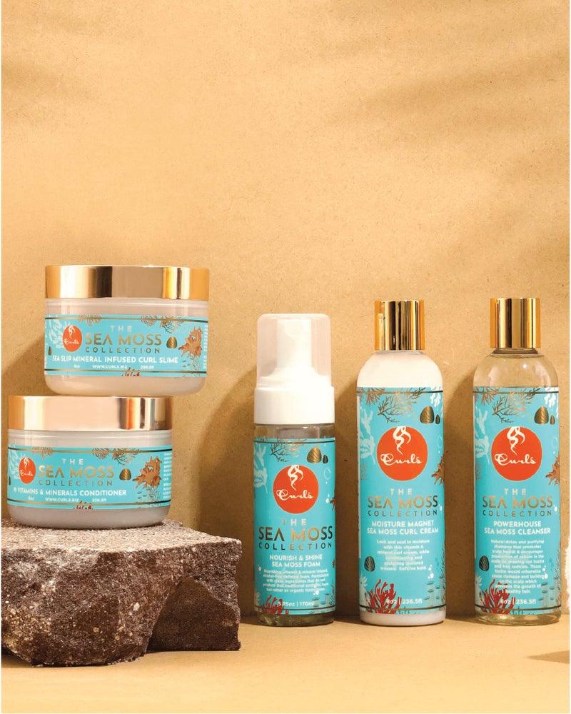 Curls Sea Moss Nourish & Shine Foam - Nourishing, Alcohol-Free Hair Mousse - Vitamin and Mineral Infused - Lightweight, Sculpted, Glossy & Voluminous Finish - For All Types 5.75oz - Image 4