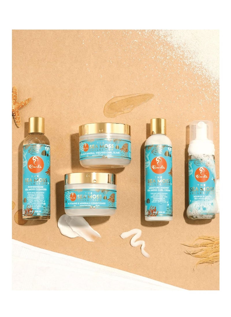 Curls Curls Sea Moss Nourish & Shine Foam - Nourishing, Alcohol-Free Hair Mousse - Vitamin and Mineral Infused - Lightweight, Sculpted, Glossy & Voluminous Finish - For All Types 5.75oz  - Image 4