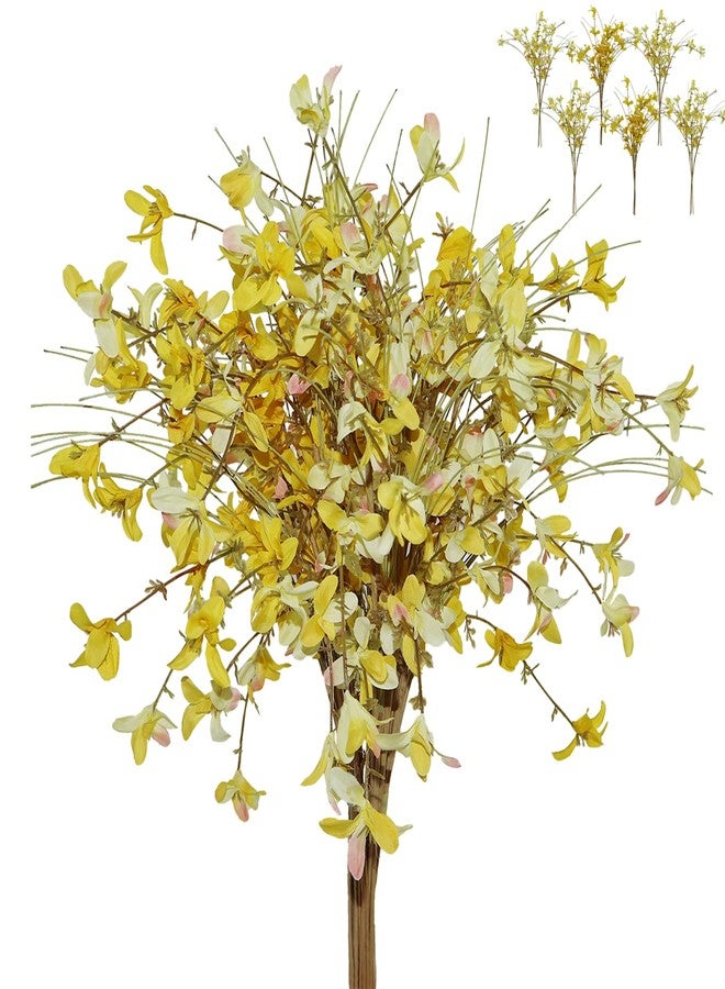 BINFEN 16" 24pcs Spring Summer Fall Artificial Silk Wild Flowers Blooming Bouquets for Crafts or Vase - Rustic Farmhouse Wedding and Home Flowers Decor (Yellow) - Image 1