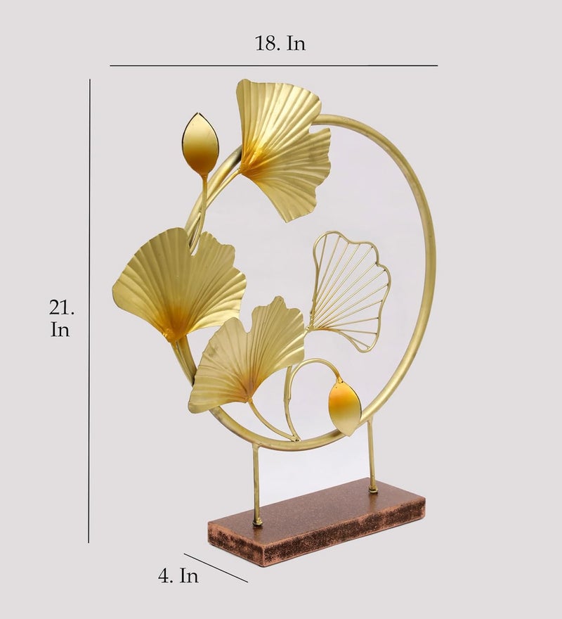 vedas Multicolor Metal MDF Cielo 4 Ginko Table Decor Showpiece Figurine for Living Room Bedroom Dining Room Hallway Office Hotel Home Decor Size 18 x 21 Inches - Image 3