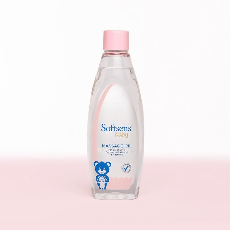 Softsens Baby Calming Massage Oil 200ml each (Pack of 2) | Deep Nourishing & Soothing Daily Massage Oil with Coconut, Olive & Almond Oils & Vitamin E | Dermatologically Tested, Hypoallergenic & Paraben‑Free - Image 5