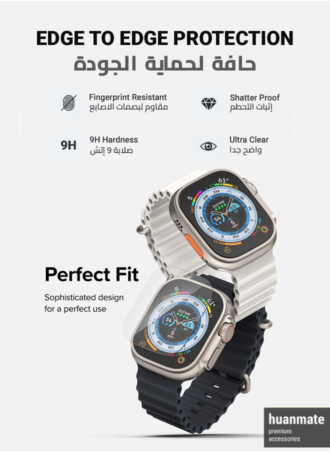 huanmate - 2 Pieces Premium Screen Protector For Apple Watch Ultra 2 49mm Clear - Image 1