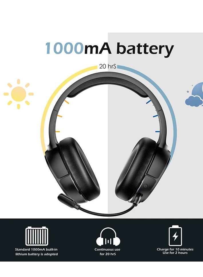 V10W Wireless RGB Gaming Headset for PC - Image 4