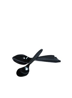 BEST PACK 50Piece Set of Black Disposable Spoons 