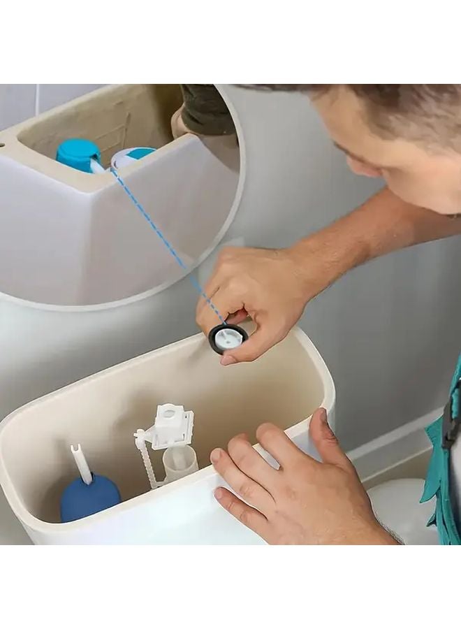 أختام مياه المرحاض من المطاط الأسود 2 قطعة، حشيات الحجاب الحاجز مانعة للتسرب للخزانات ذات الطراز القديم - Image 3